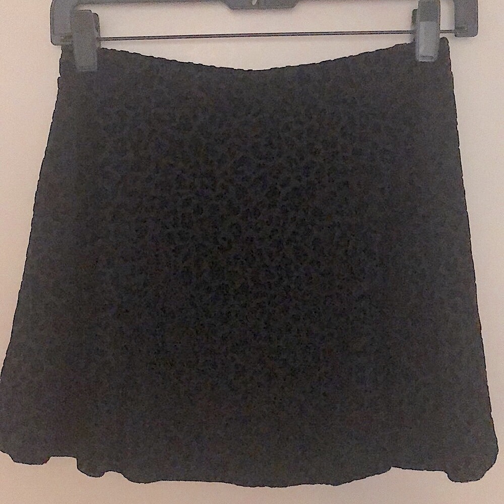 🆕🖤Velvet burnout knit tennis/skater 4-panel skirt! burnout animal print fabric S
